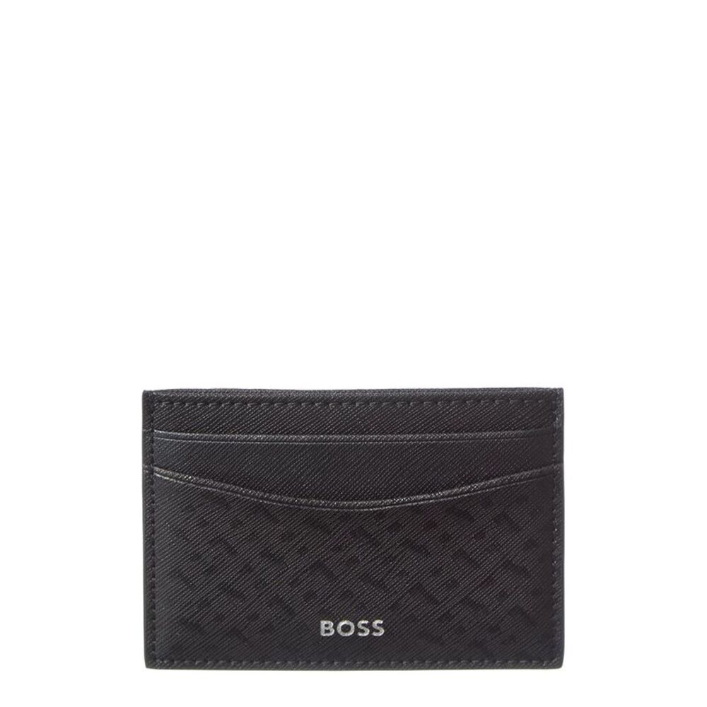 Hugo Boss Zair Leather Card Case, Black